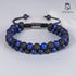 Luxuriöses Edelstein Armband mit Lavaperlen und Lapis Lazuli – doppelt geflochten und verstellbar, von Uniqal